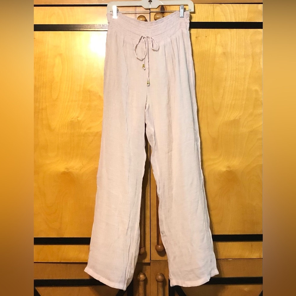 Armani Exchange Women’s Soft Pink Casual Lined Pants Beach Vacay Travel, Size 2X